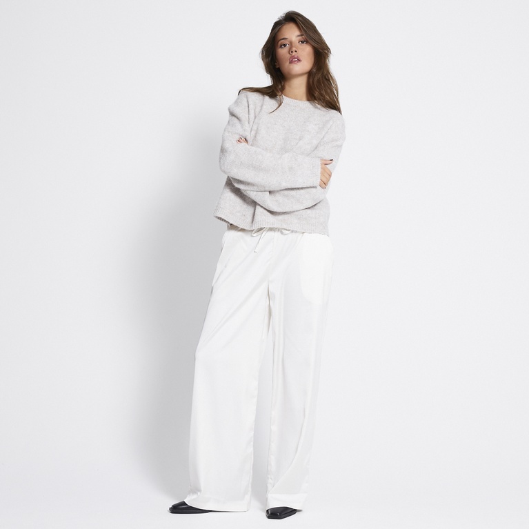 Satin pants "Ashley" Ivory